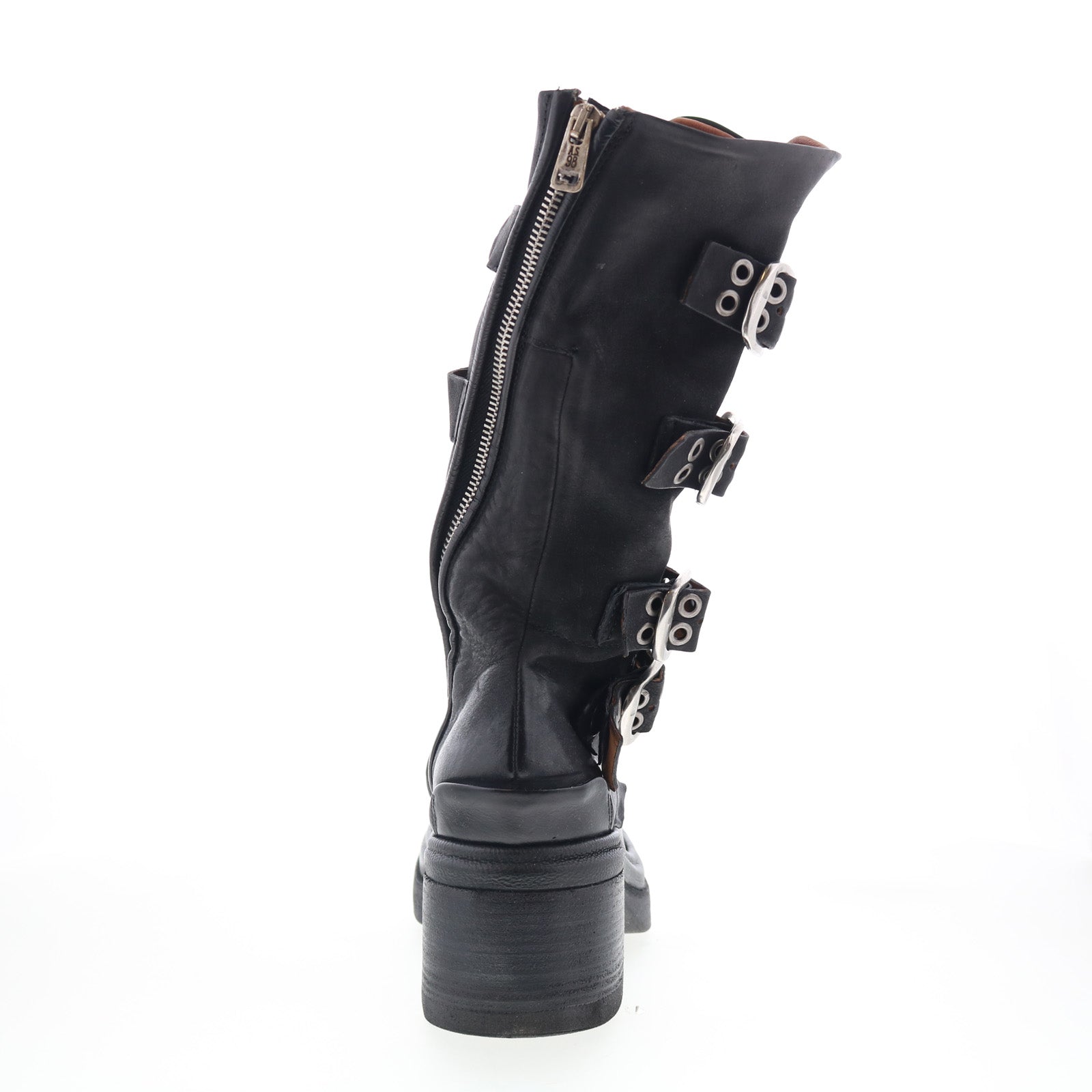 Ellington Womens Black Leather Zipper Casual Dress Boots