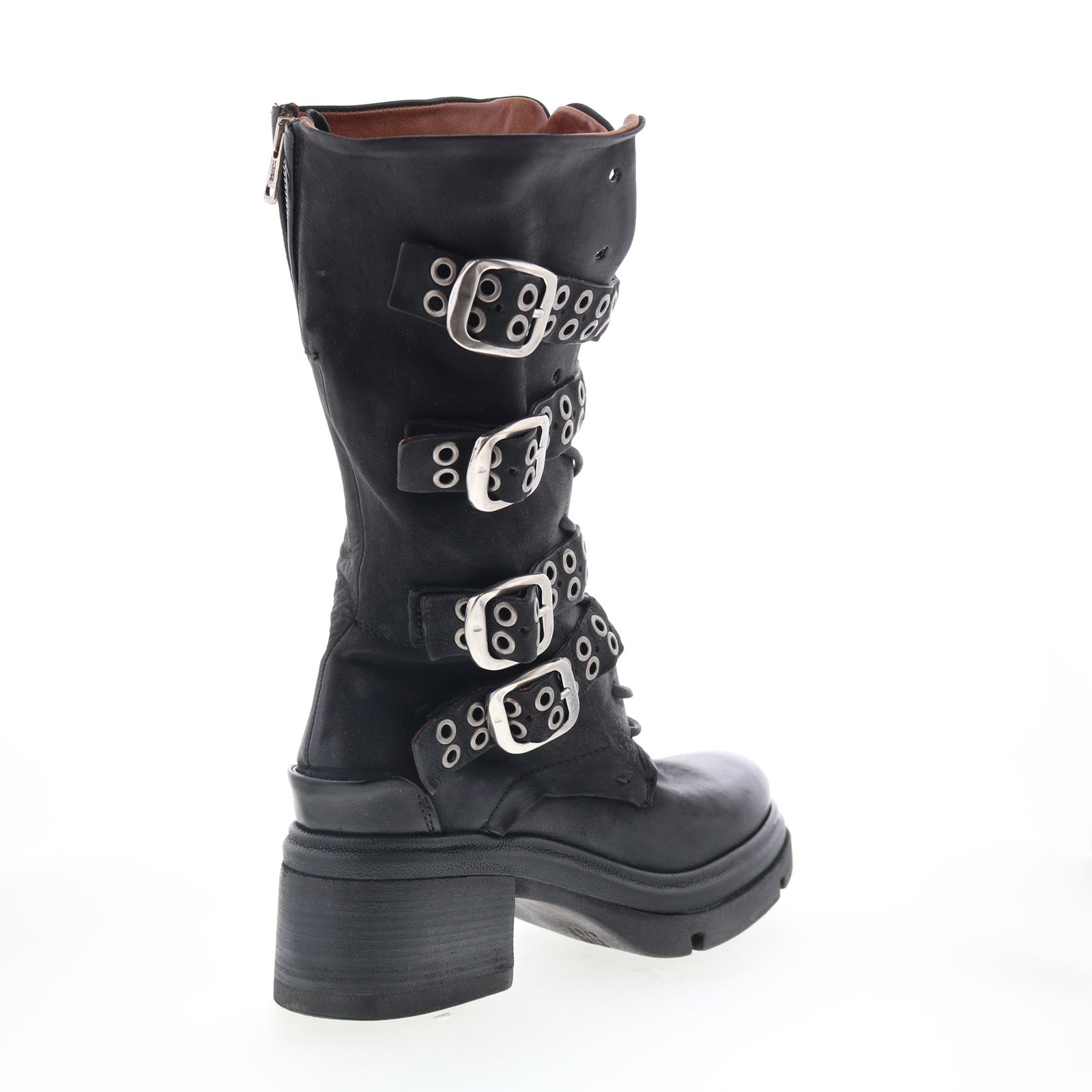 Ellington Womens Black Leather Zipper Casual Dress Boots