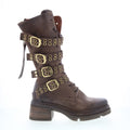Ellington Womens Brown Leather Zipper Casual Dress Boots