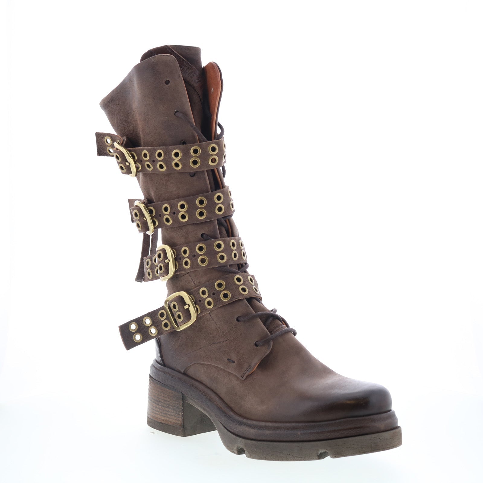 Ellington Womens Brown Leather Zipper Casual Dress Boots