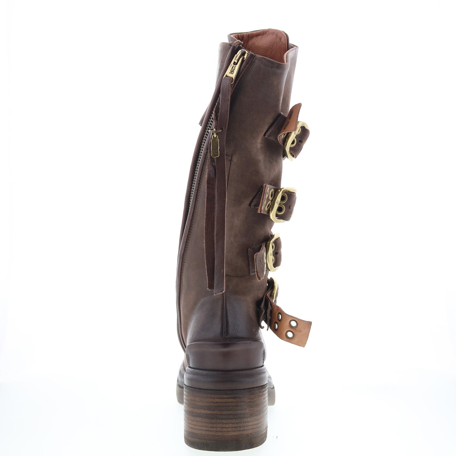 Ellington Womens Brown Leather Zipper Casual Dress Boots