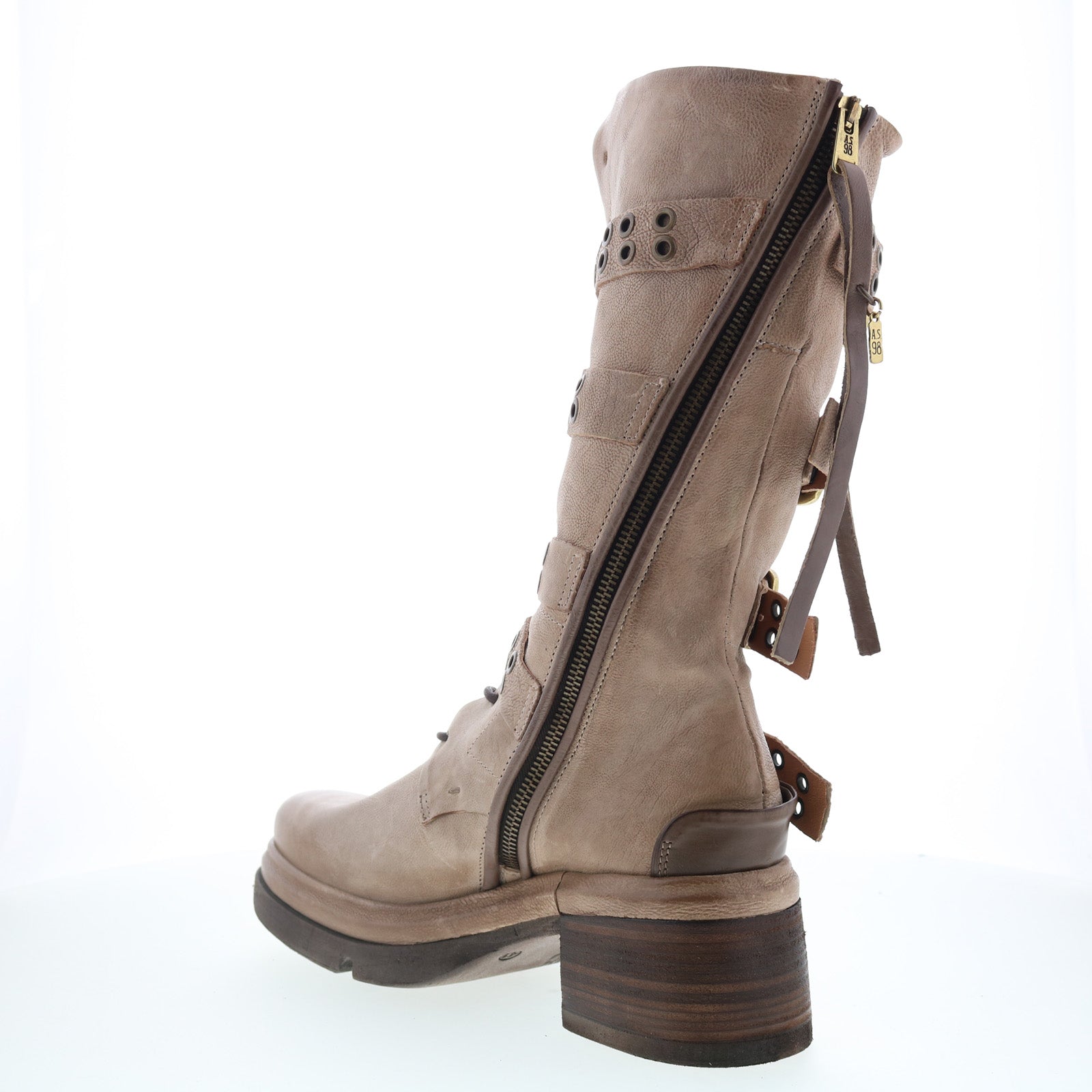 Ellington Womens Brown Leather Zipper Casual Dress Boots
