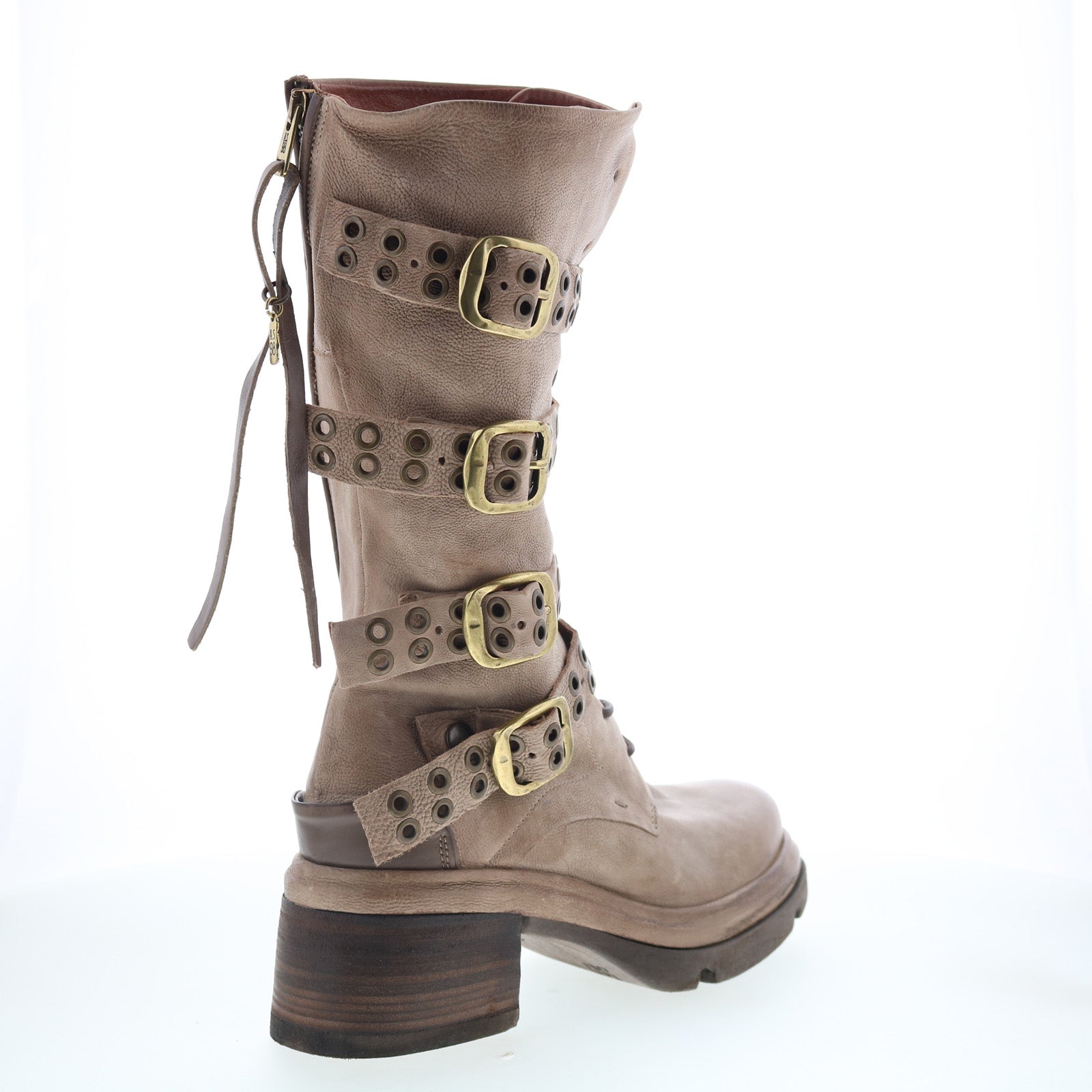Ellington Womens Brown Leather Zipper Casual Dress Boots