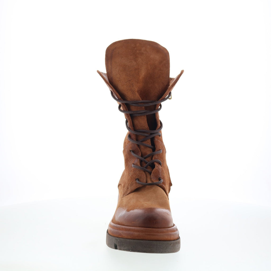 Elvin Womens Brown Suede Lace Up Casual Dress Boots