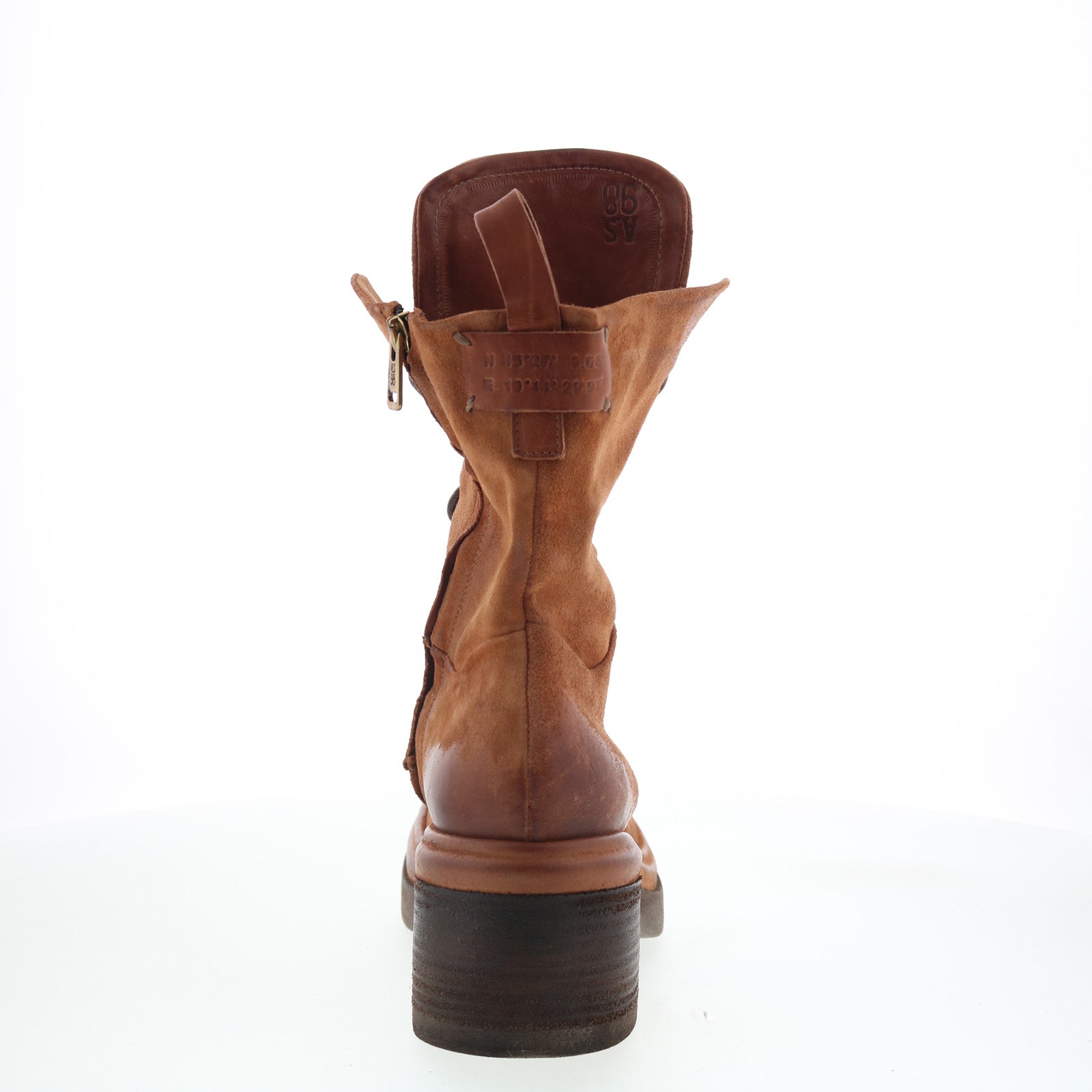 Elvin Womens Brown Suede Lace Up Casual Dress Boots
