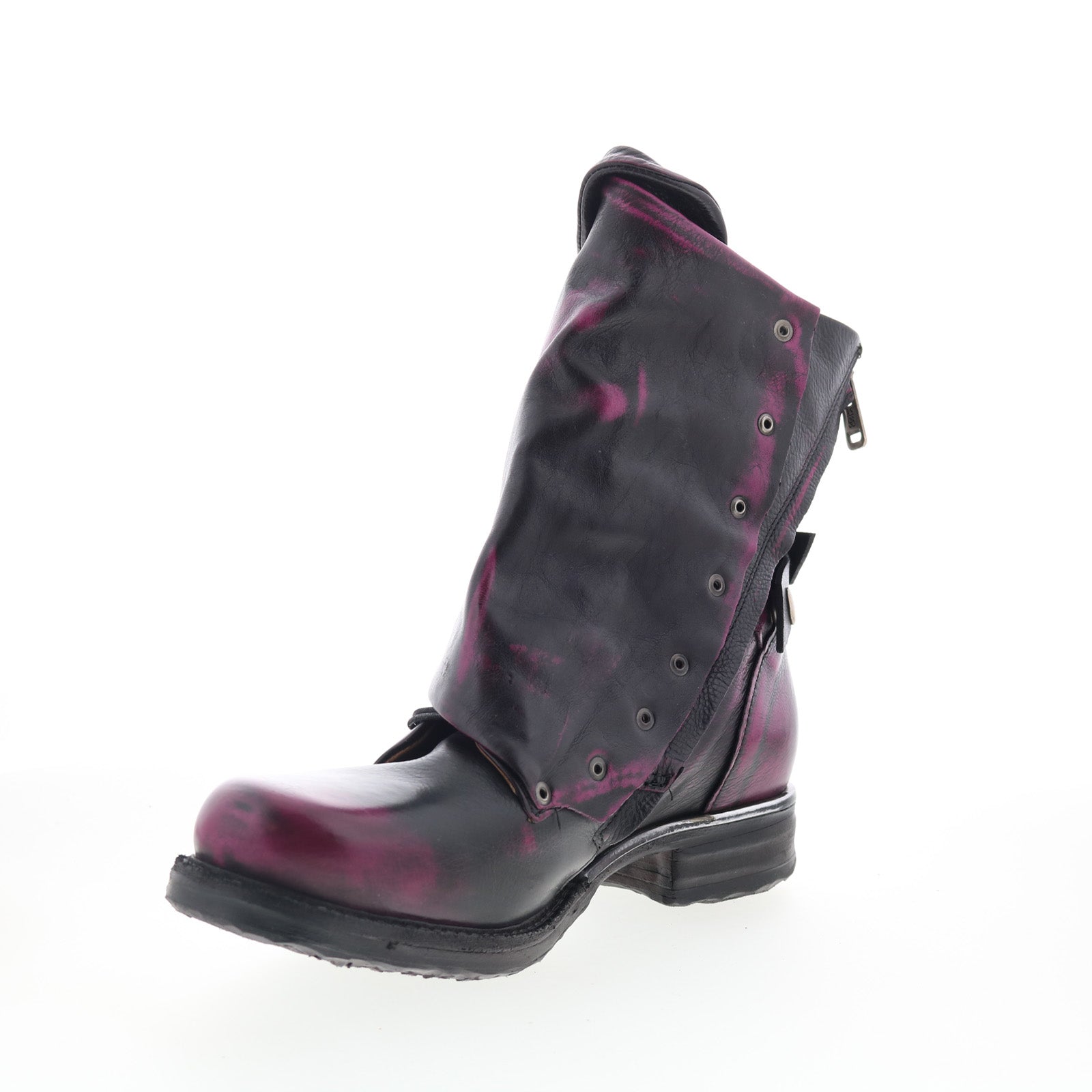 Emerson Womens Black Leather Zipper Casual Dress Boots