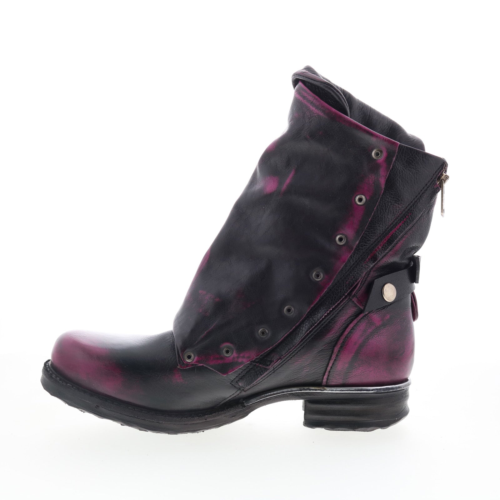 Emerson Womens Black Leather Zipper Casual Dress Boots