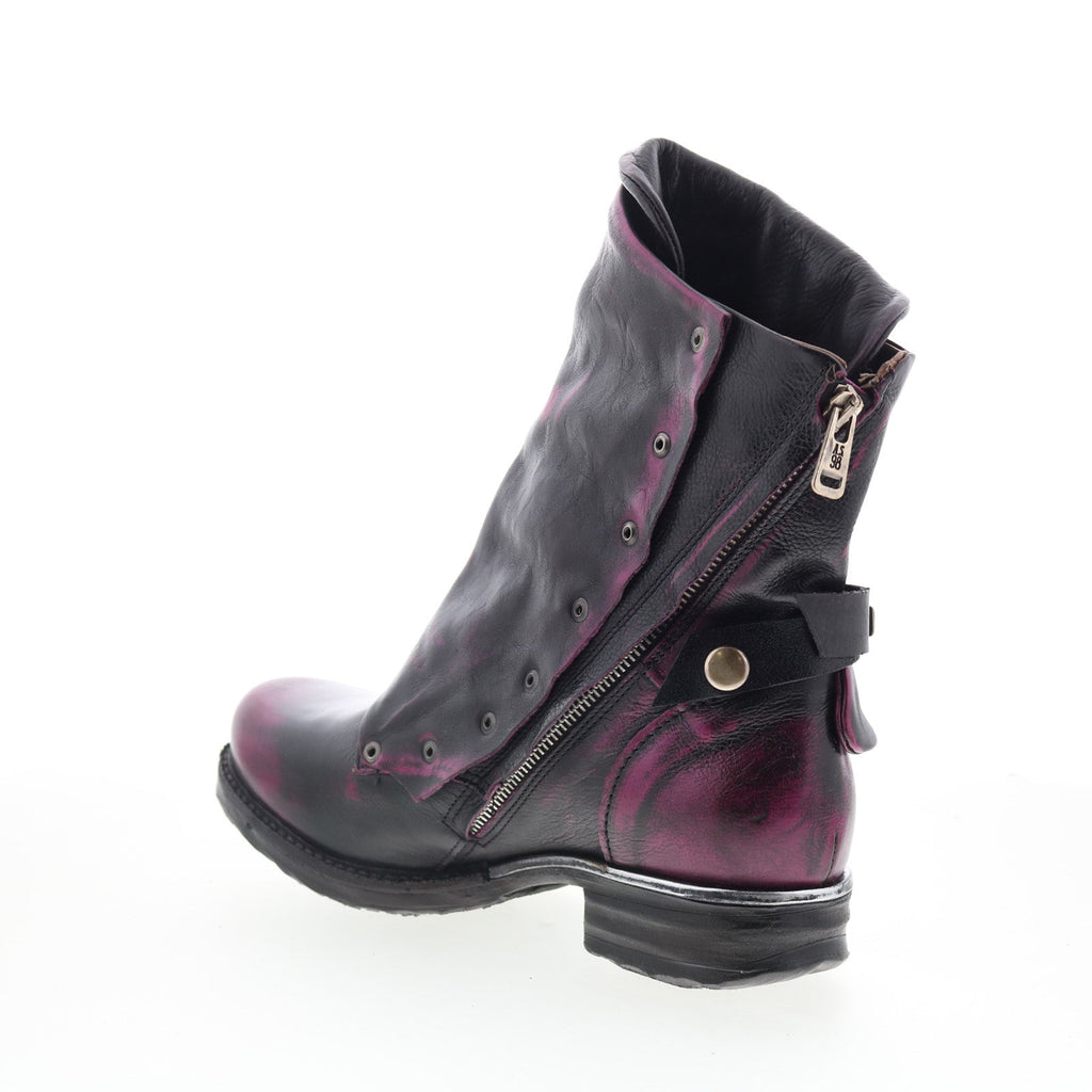 Emerson Womens Black Leather Zipper Casual Dress Boots