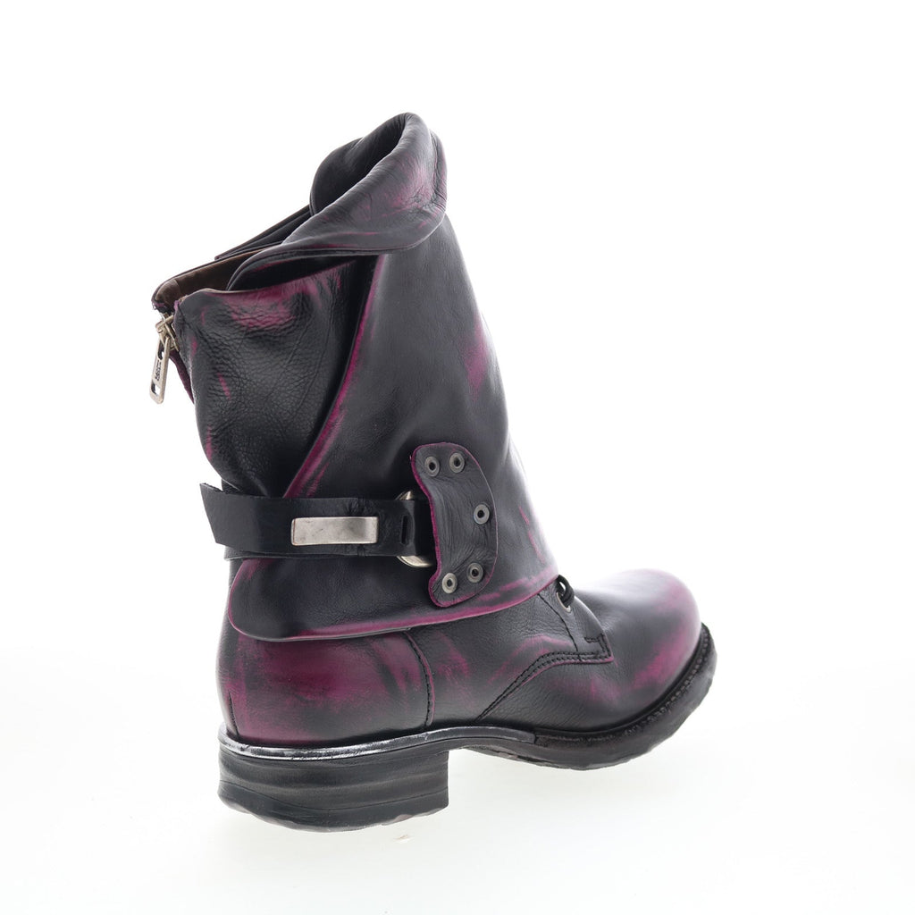 Emerson Womens Black Leather Zipper Casual Dress Boots