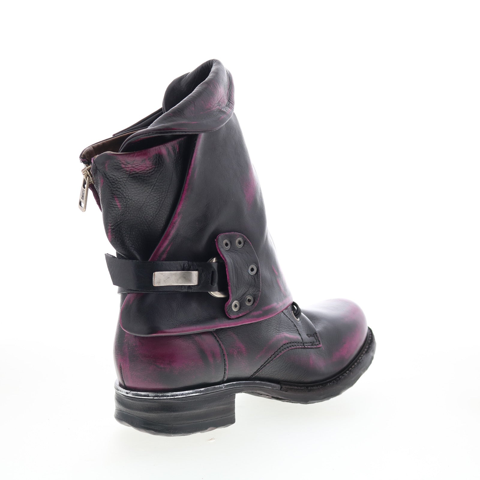 Emerson Womens Black Leather Zipper Casual Dress Boots