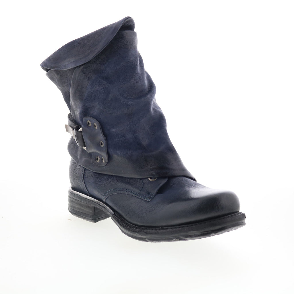 Emerson Womens Black Leather Zipper Casual Dress Boots