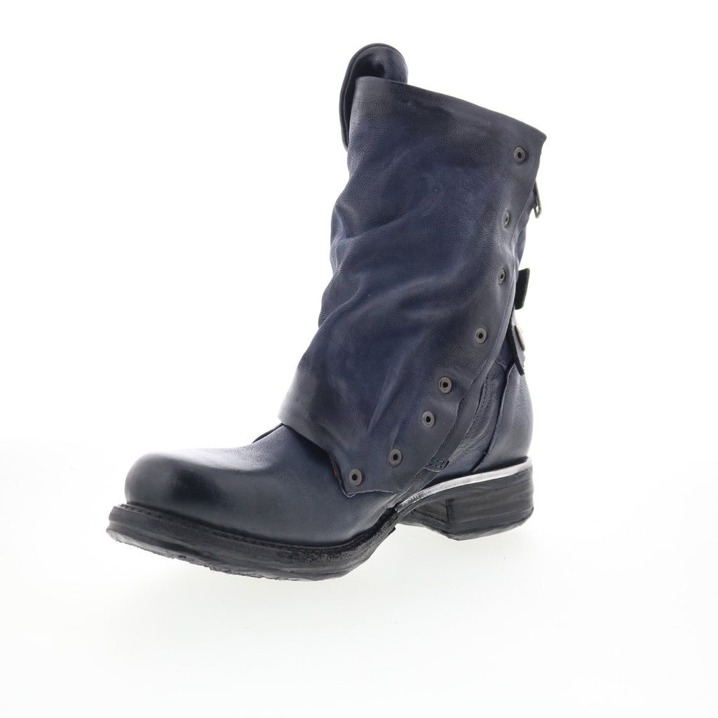 Emerson Womens Black Leather Zipper Casual Dress Boots