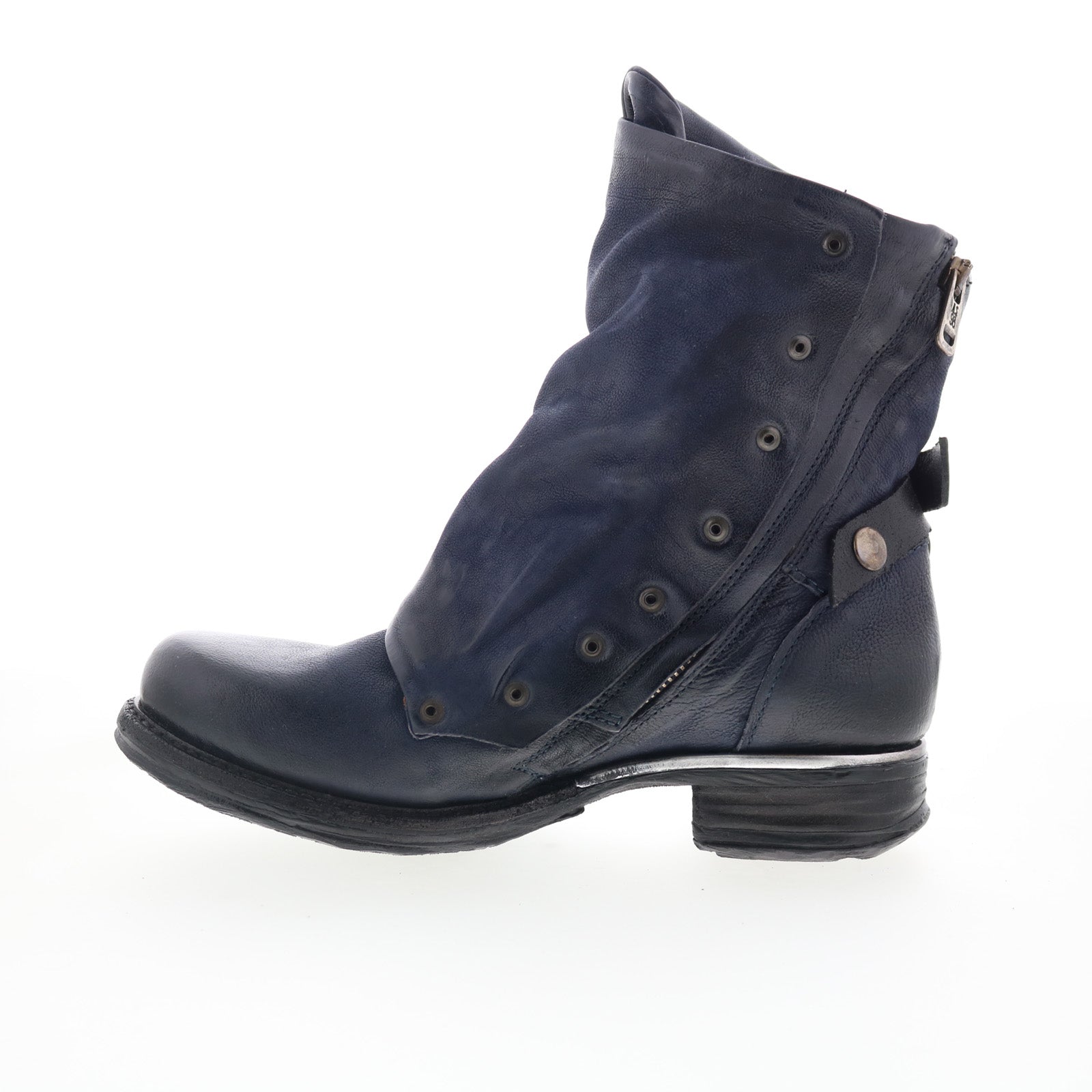 Emerson Womens Black Leather Zipper Casual Dress Boots
