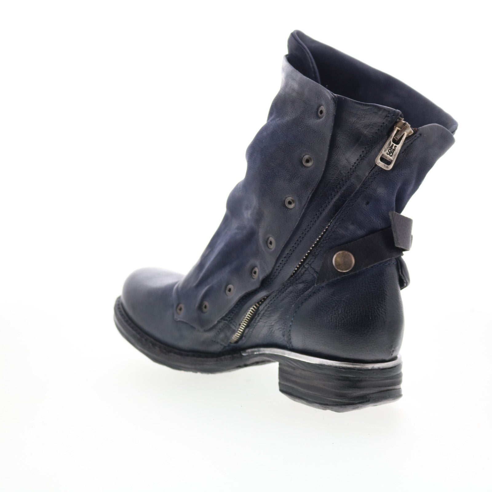 Emerson Womens Black Leather Zipper Casual Dress Boots