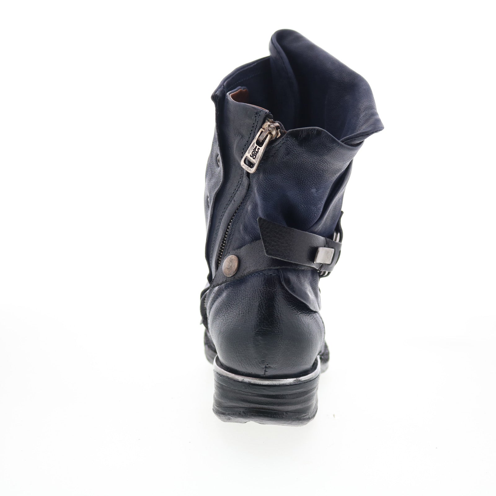 Emerson Womens Black Leather Zipper Casual Dress Boots