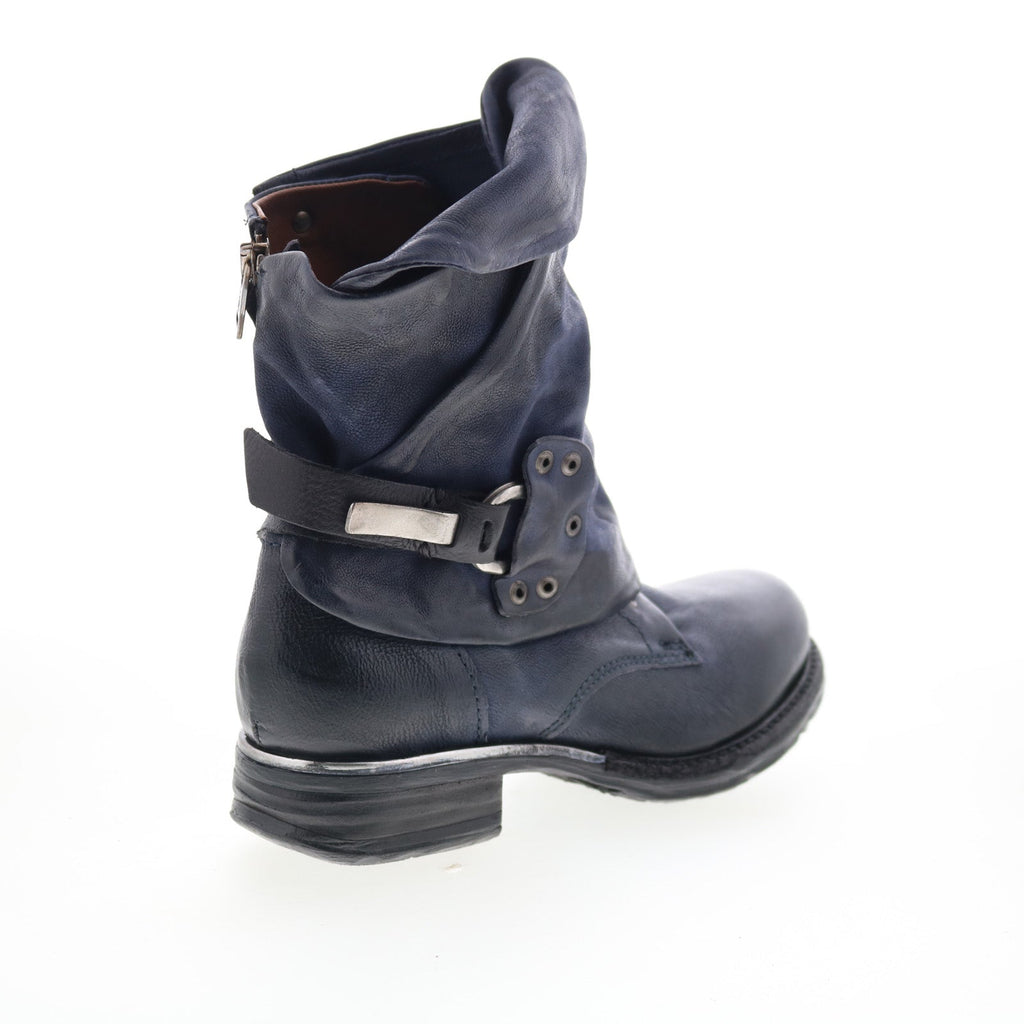 Emerson Womens Black Leather Zipper Casual Dress Boots