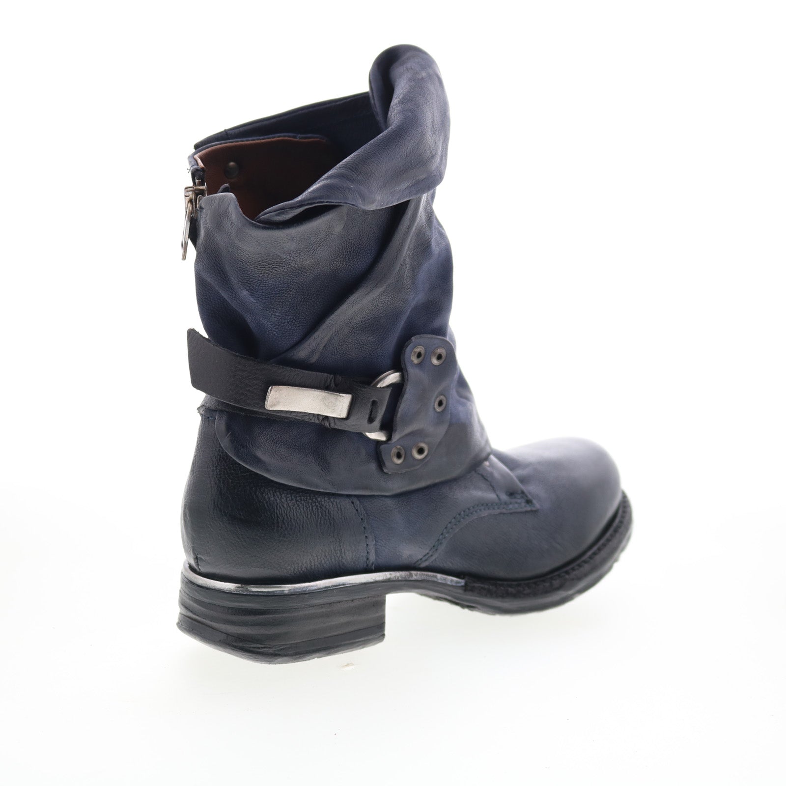 Emerson Womens Black Leather Zipper Casual Dress Boots