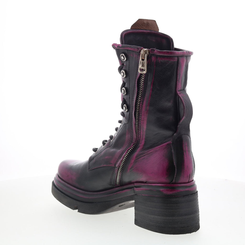 Emper Womens Black Leather Lace Up Casual Dress Boots
