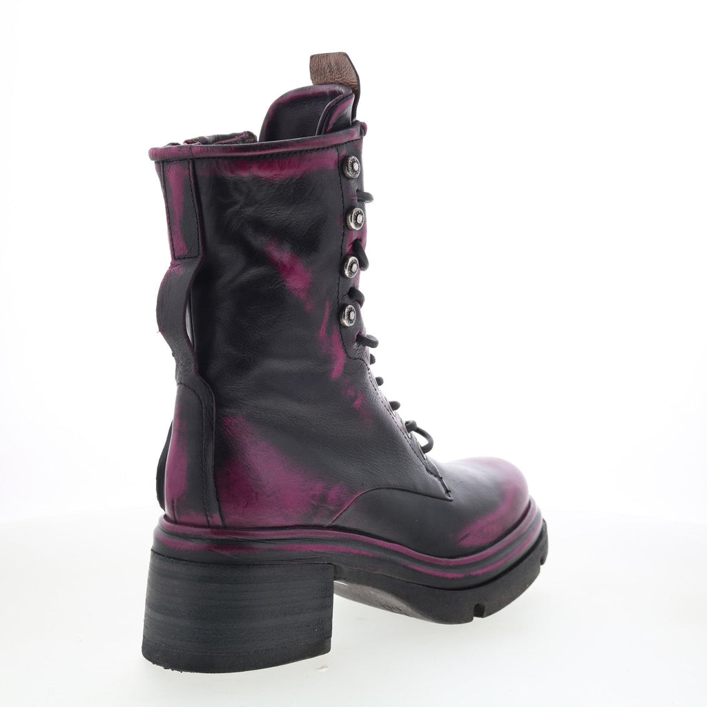 Emper Womens Black Leather Lace Up Casual Dress Boots