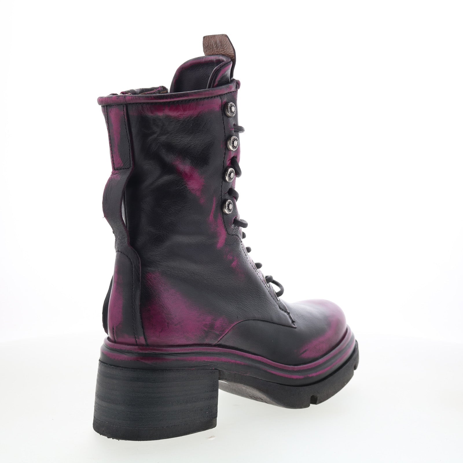 Emper Womens Black Leather Lace Up Casual Dress Boots