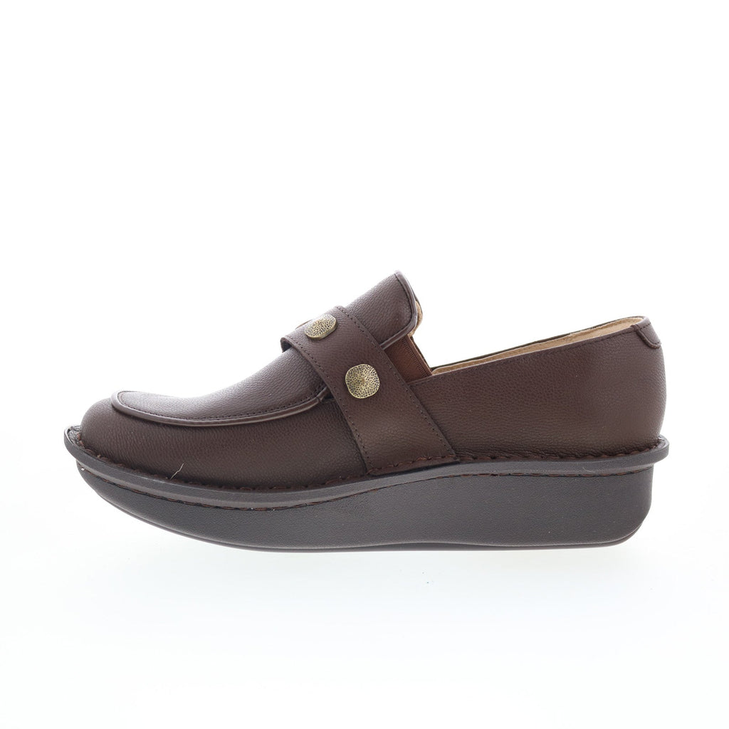 Alegria Ericka Upgrade ERC-8134 Womens Brown Leather Clog Flats Shoes