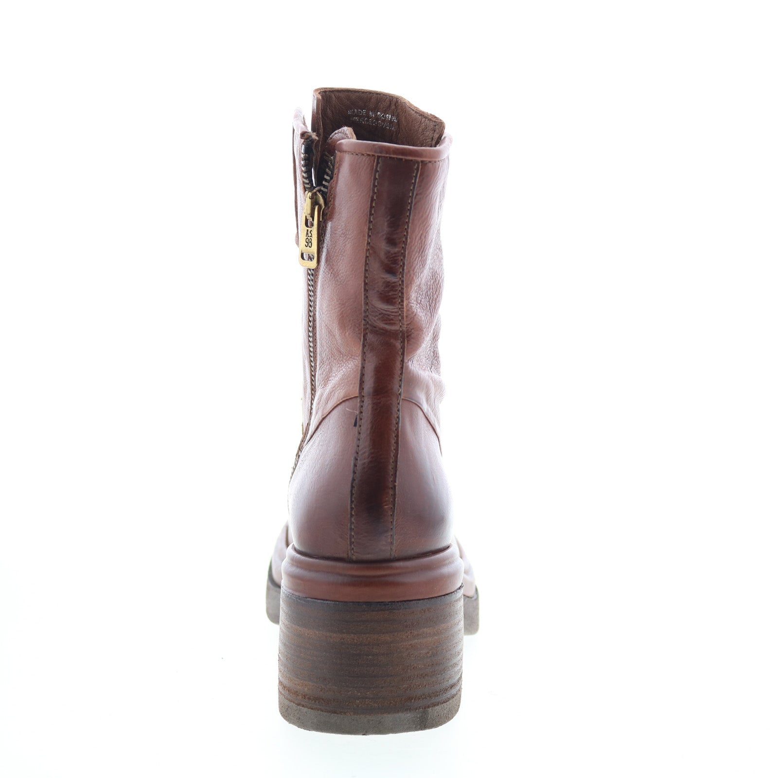 Everett Womens Brown Leather Lace Up Casual Dress Boots
