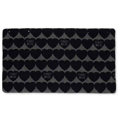 Heart Fleece Blanket Navy