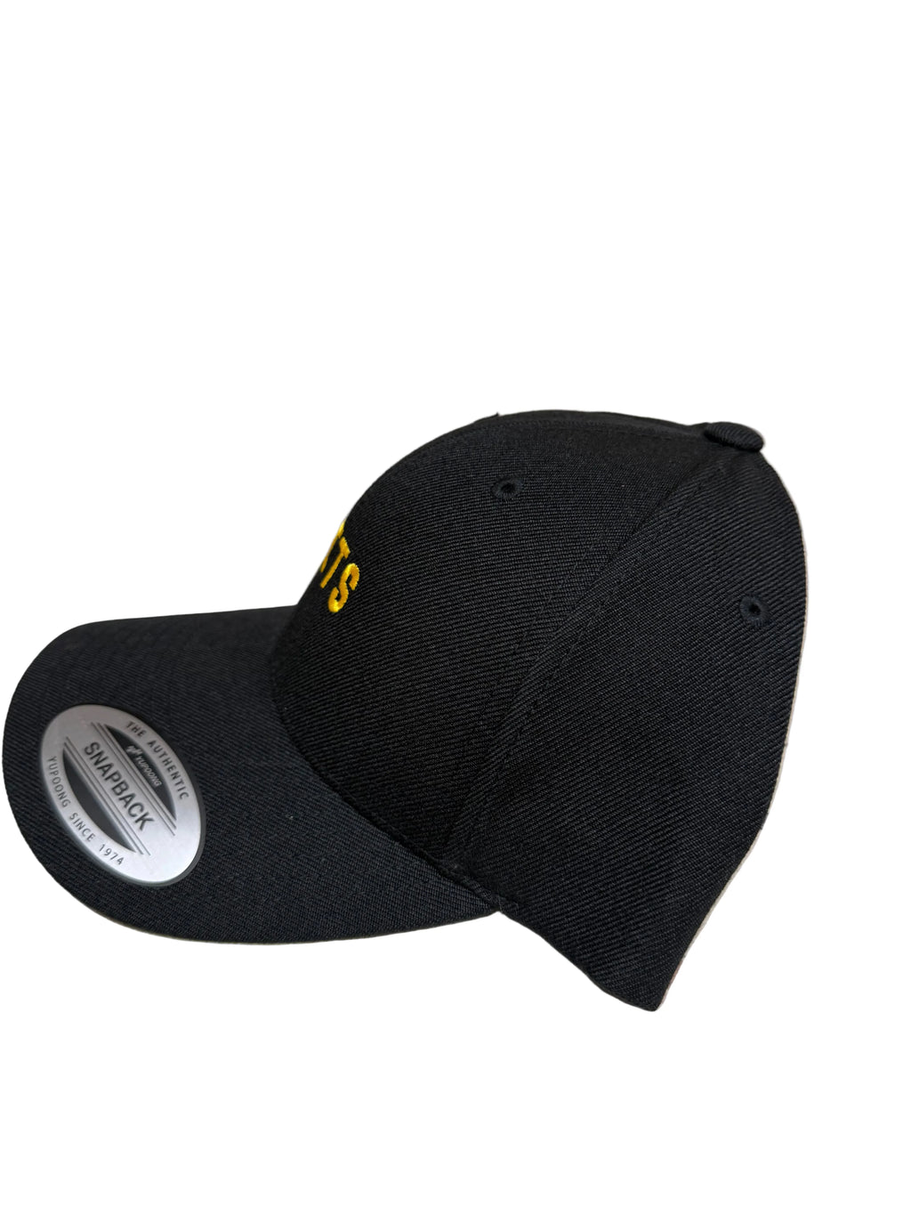 Poets Embroidered Cloth Snapback Hat Black