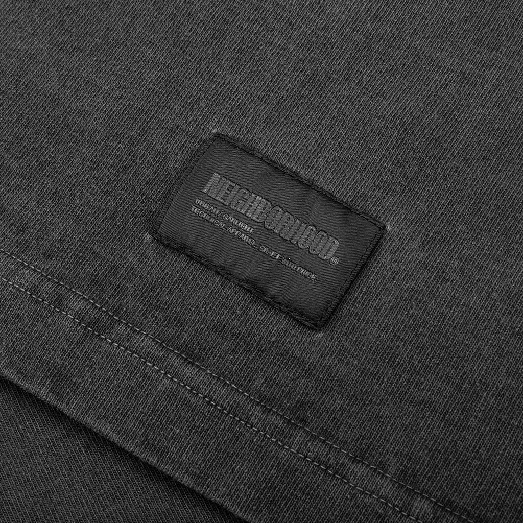 Pigment Dyed Crewneck L S Black