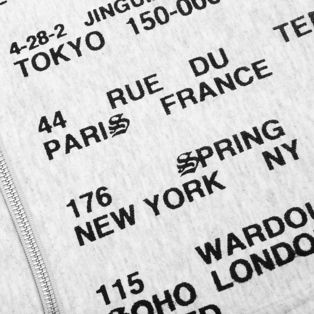 Locations Zip Hoodie Ash Heather