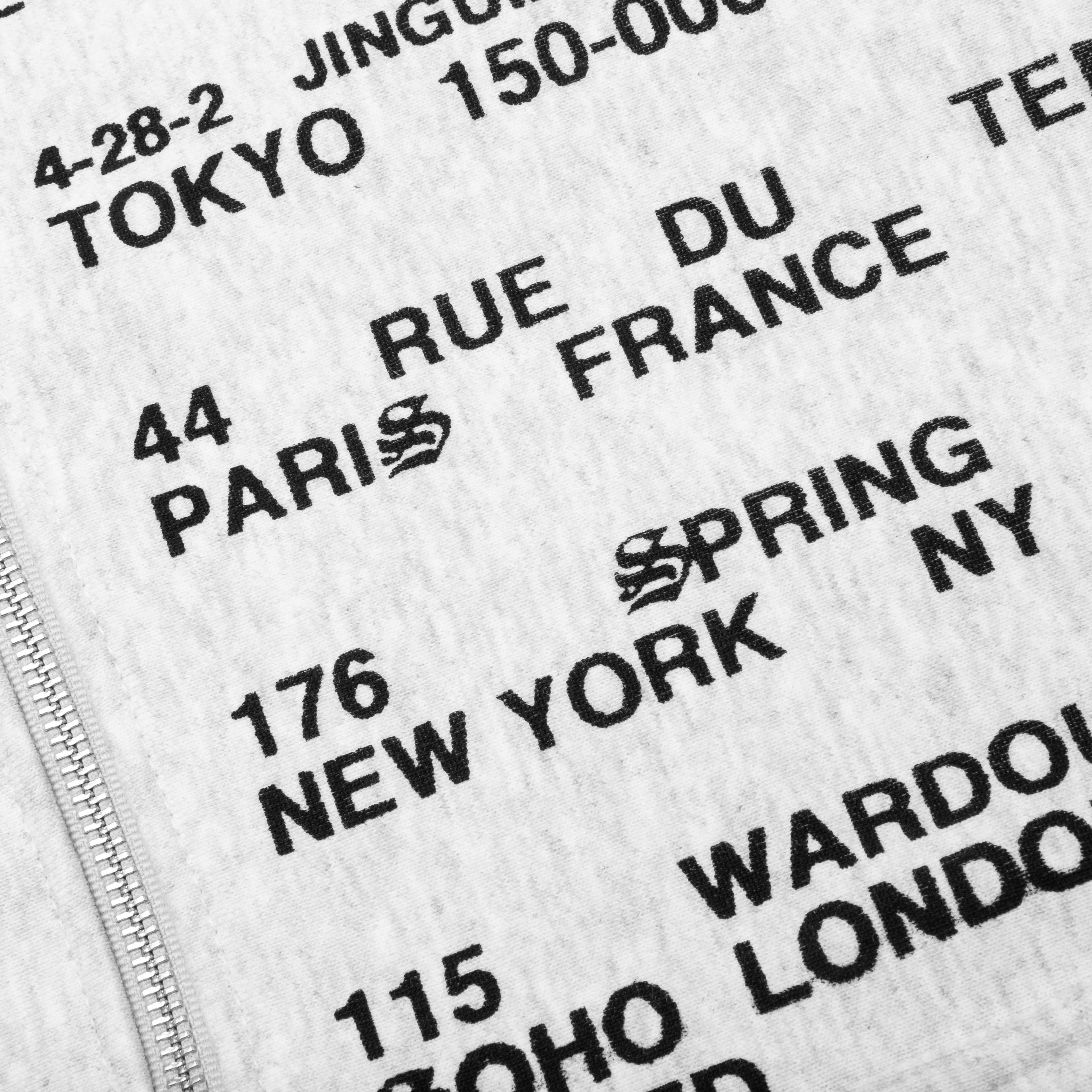 Locations Zip Hoodie Ash Heather