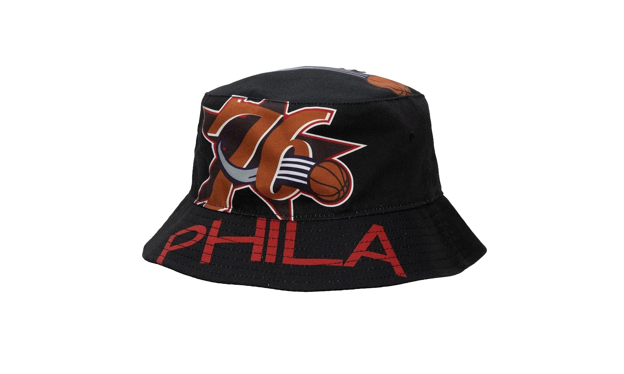 NBA Hardwood Classics Cut Up Bucket Hat "Philadelphia 76ers - Black" BUCKSH21322 P76BLCK
