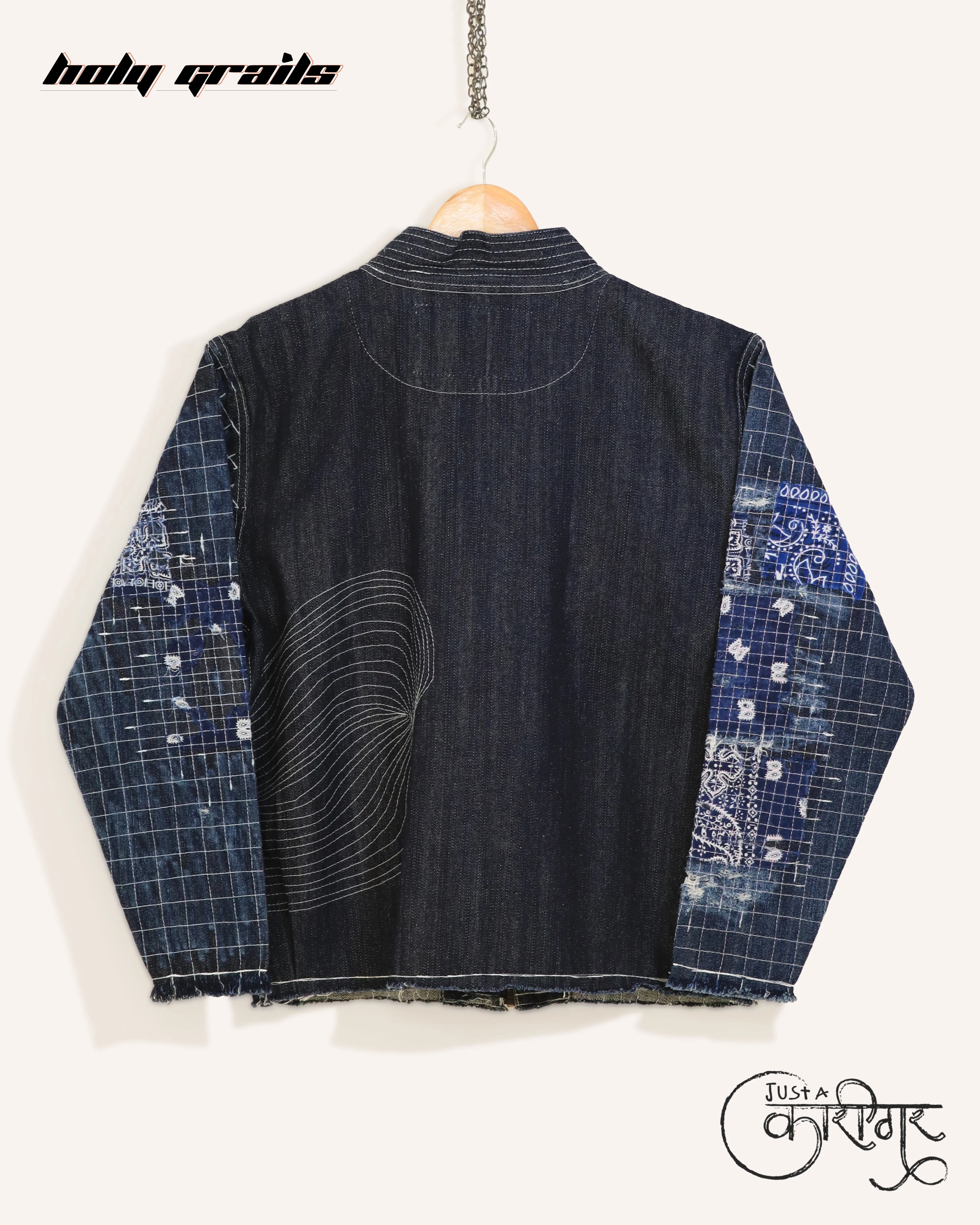 Hastkala Blue Denim Jacket HG x Just A Karigar