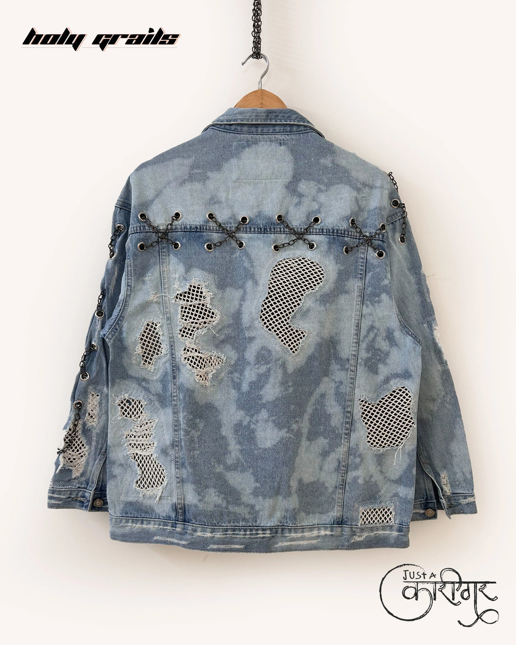 Sheep In Wolf Blue Denim Jacket HG x Just A Karigar