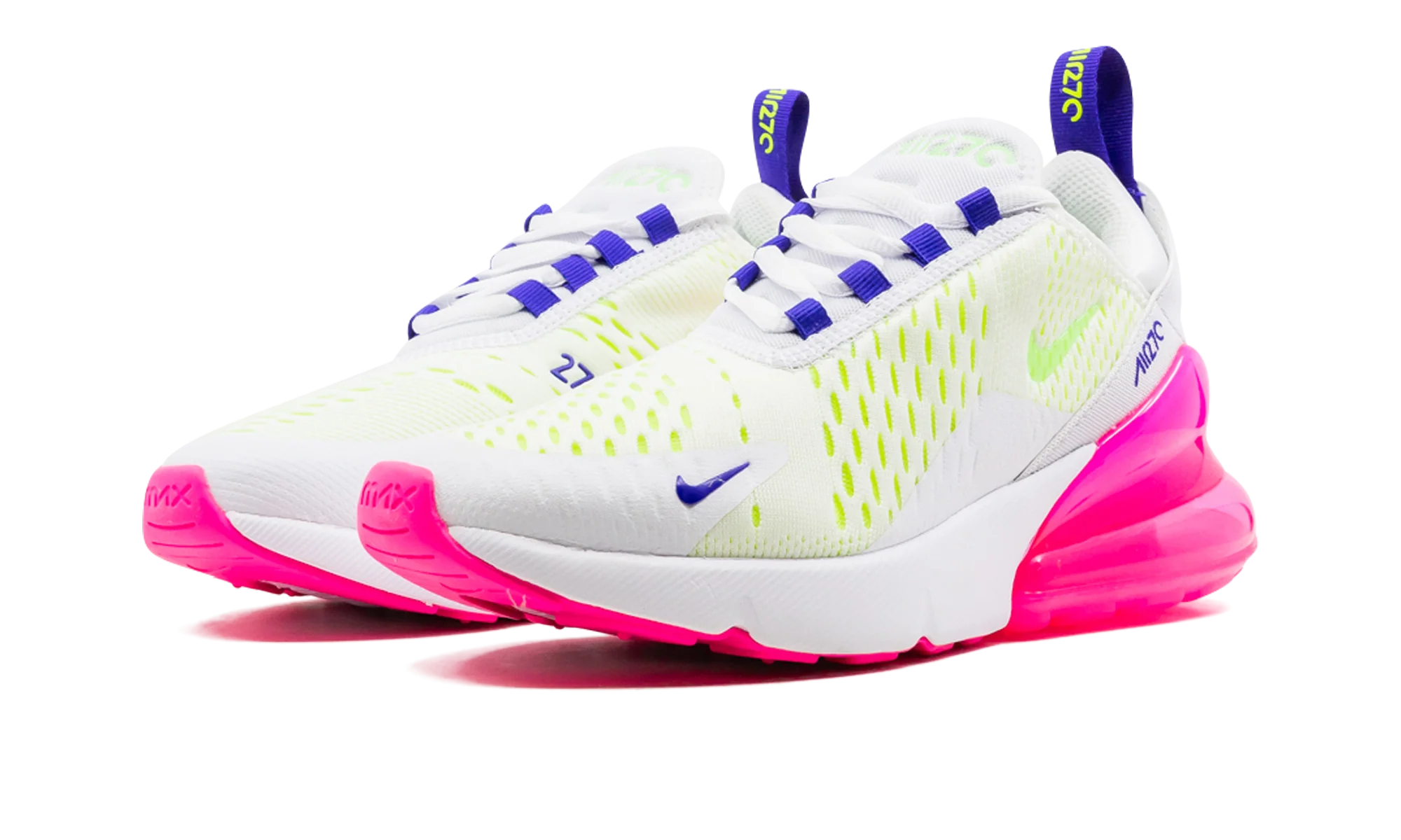 AIR MAX 270 MNS WMNS"White/ Pink Blast/ Volt" DH0252 100