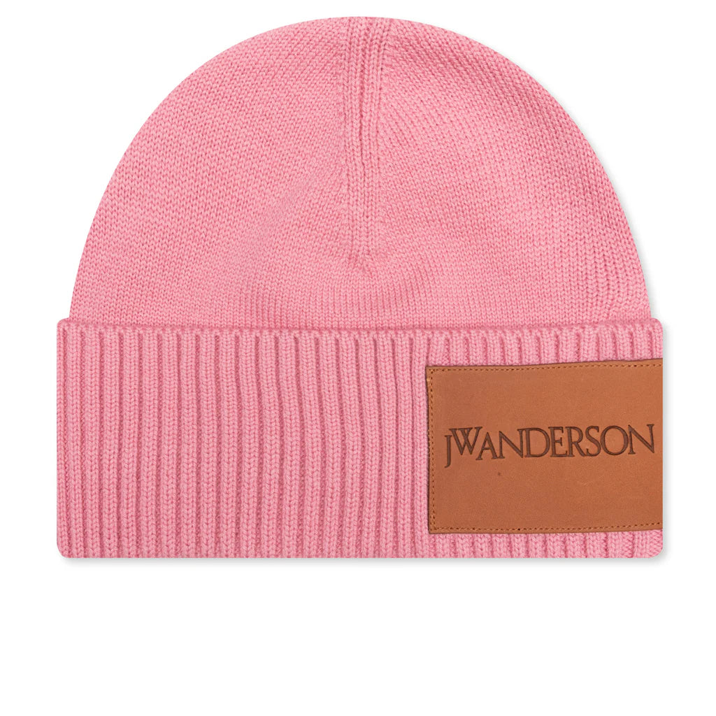 Logo Patch Beanie Pink