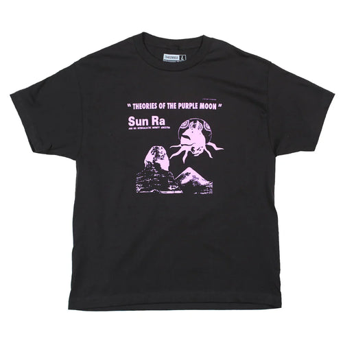 Theories Sun Ra Purple Moon Tee Shirt Black