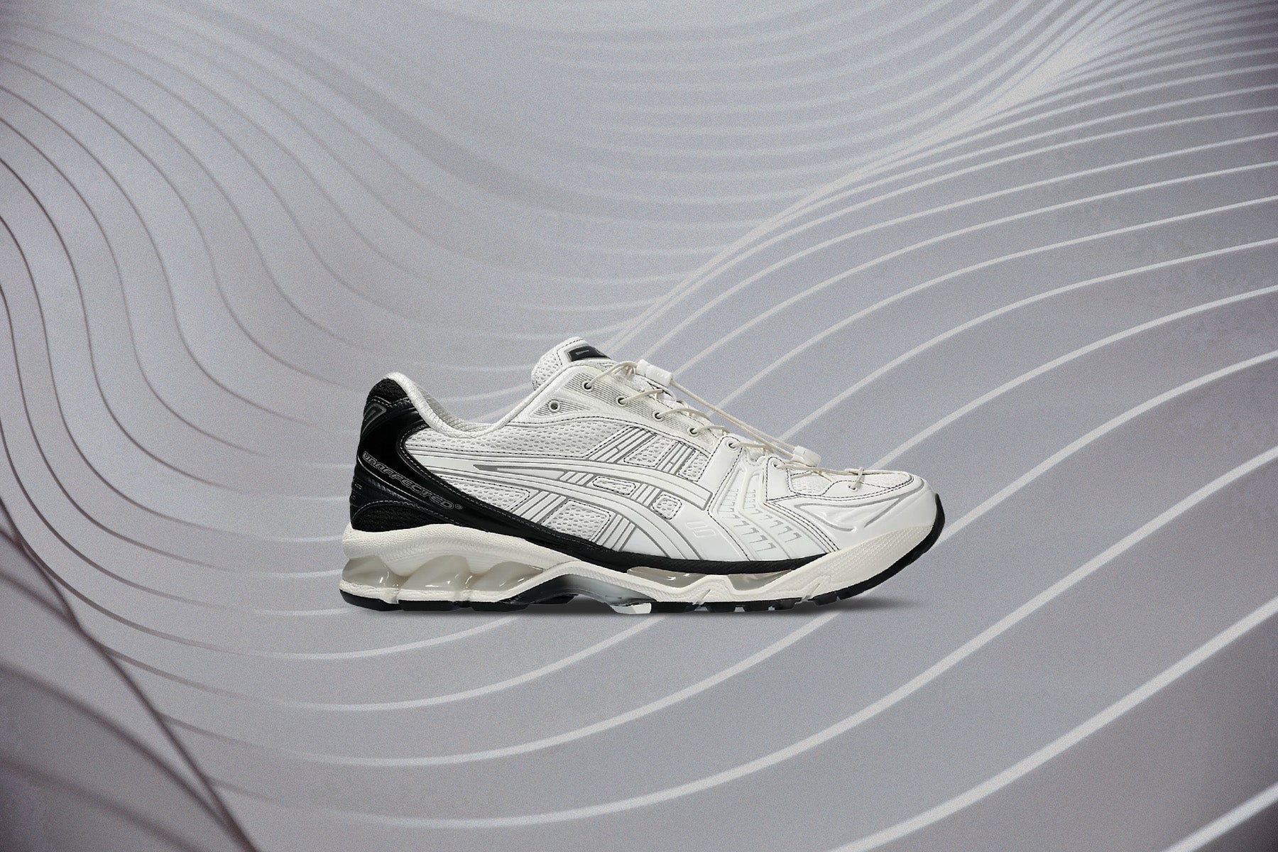 Asics x Unaffected Gel Kayano 14 Bright White Jet Black