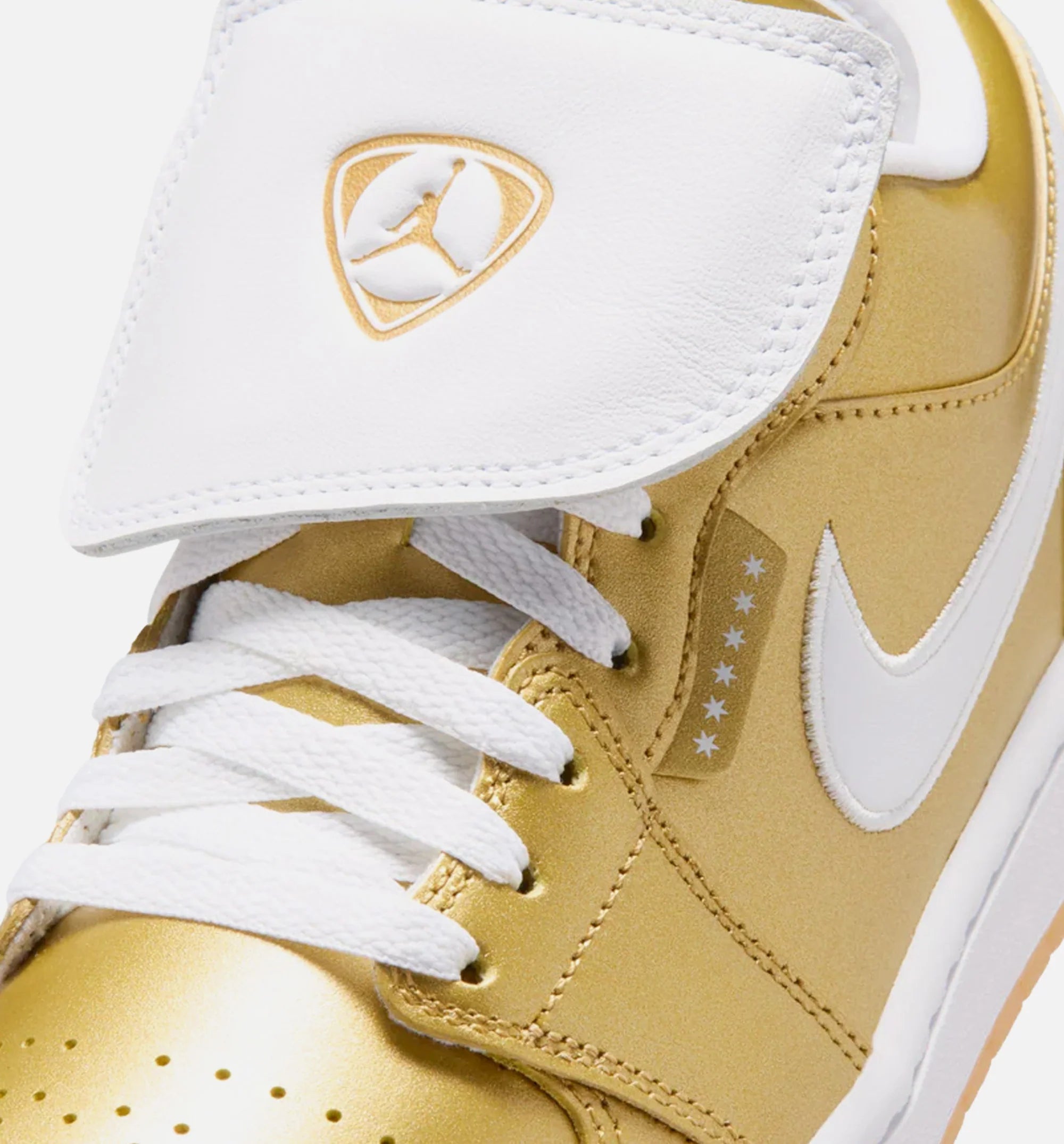 Air Jordan 1 Low Womens Lifestyle Shoe Gold White Gum Yellow