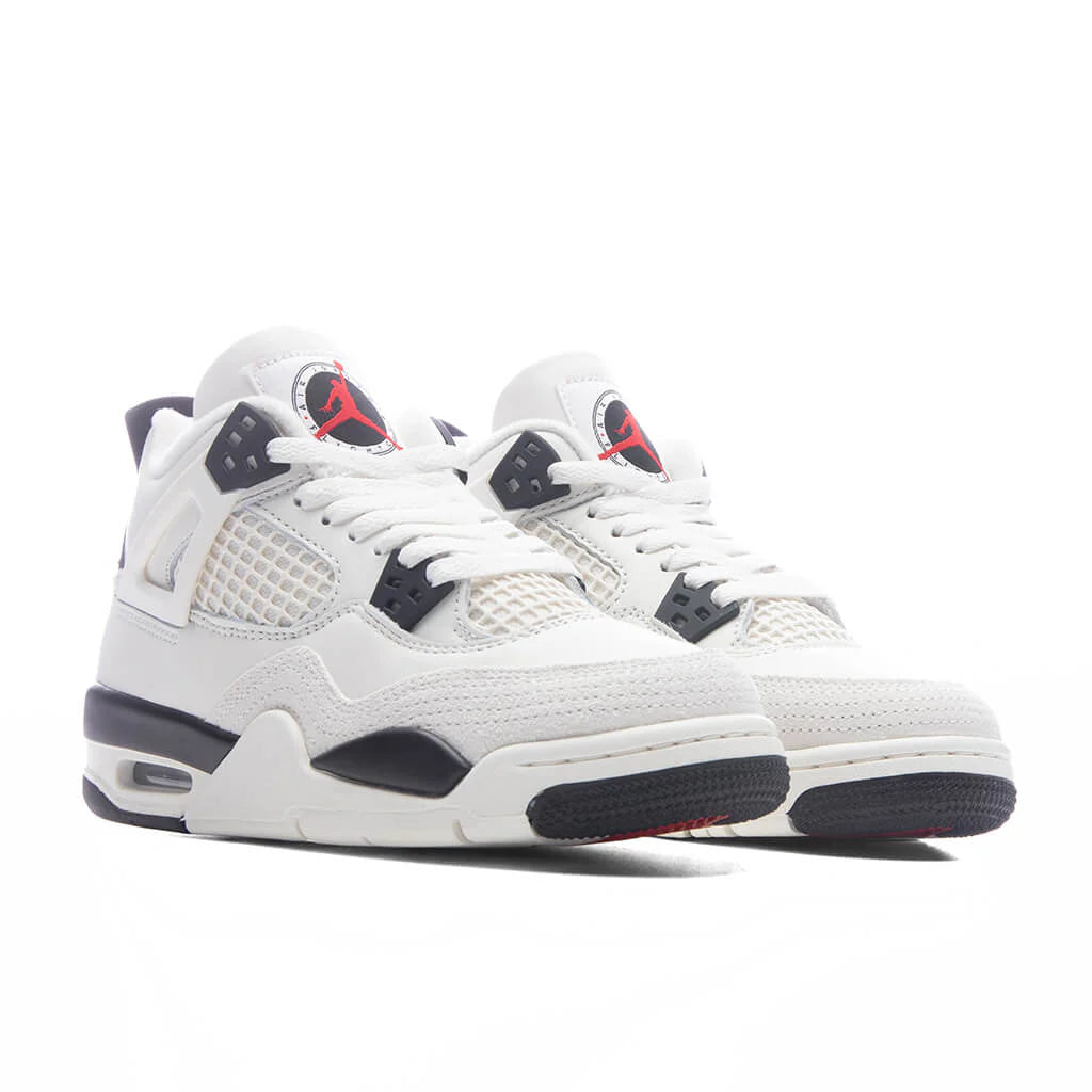 Air Jordan 4 Retro OG Flight Club GS Sail Black University Red