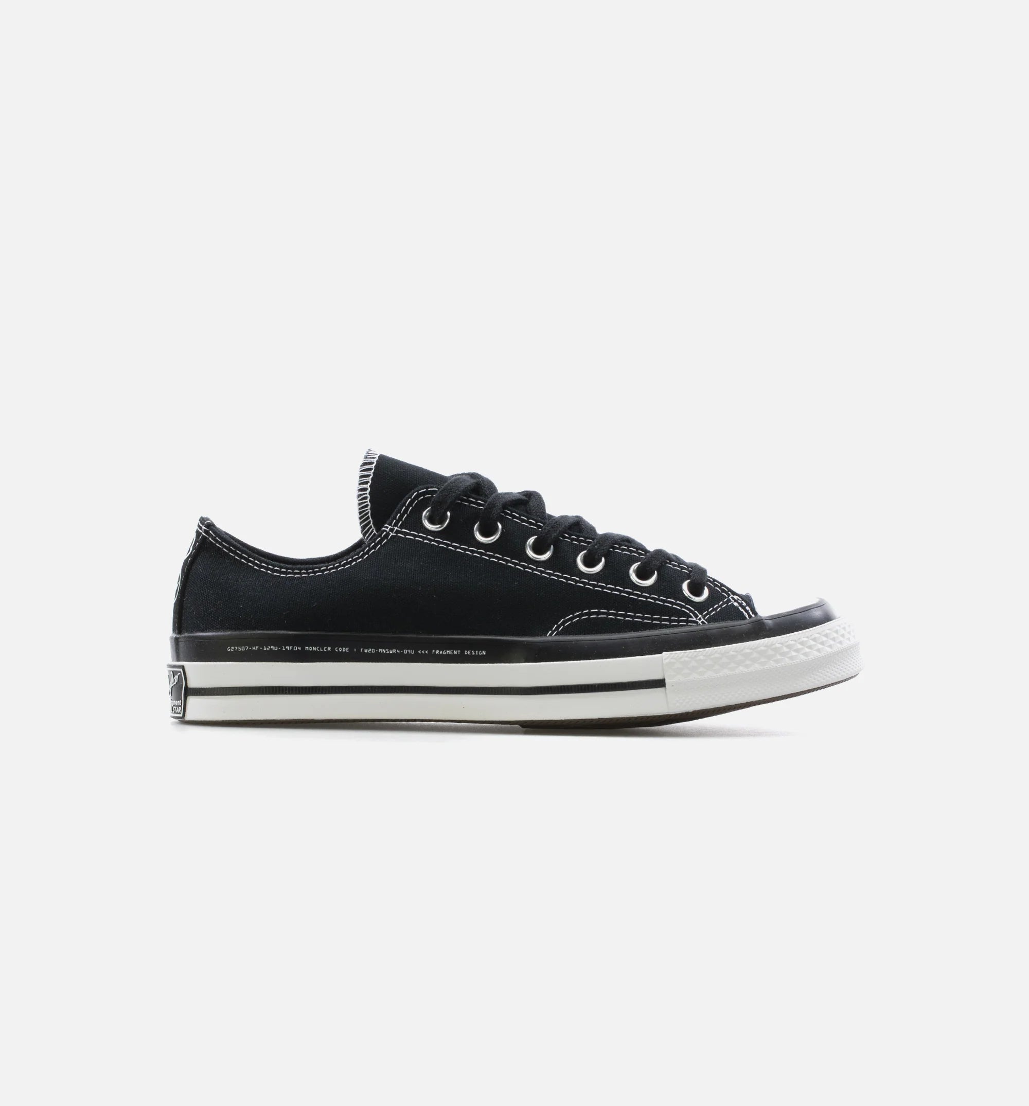 Chuck Taylor 70 X 7 Moncler Fragment Low Mens Lifestyle Shoe Black White