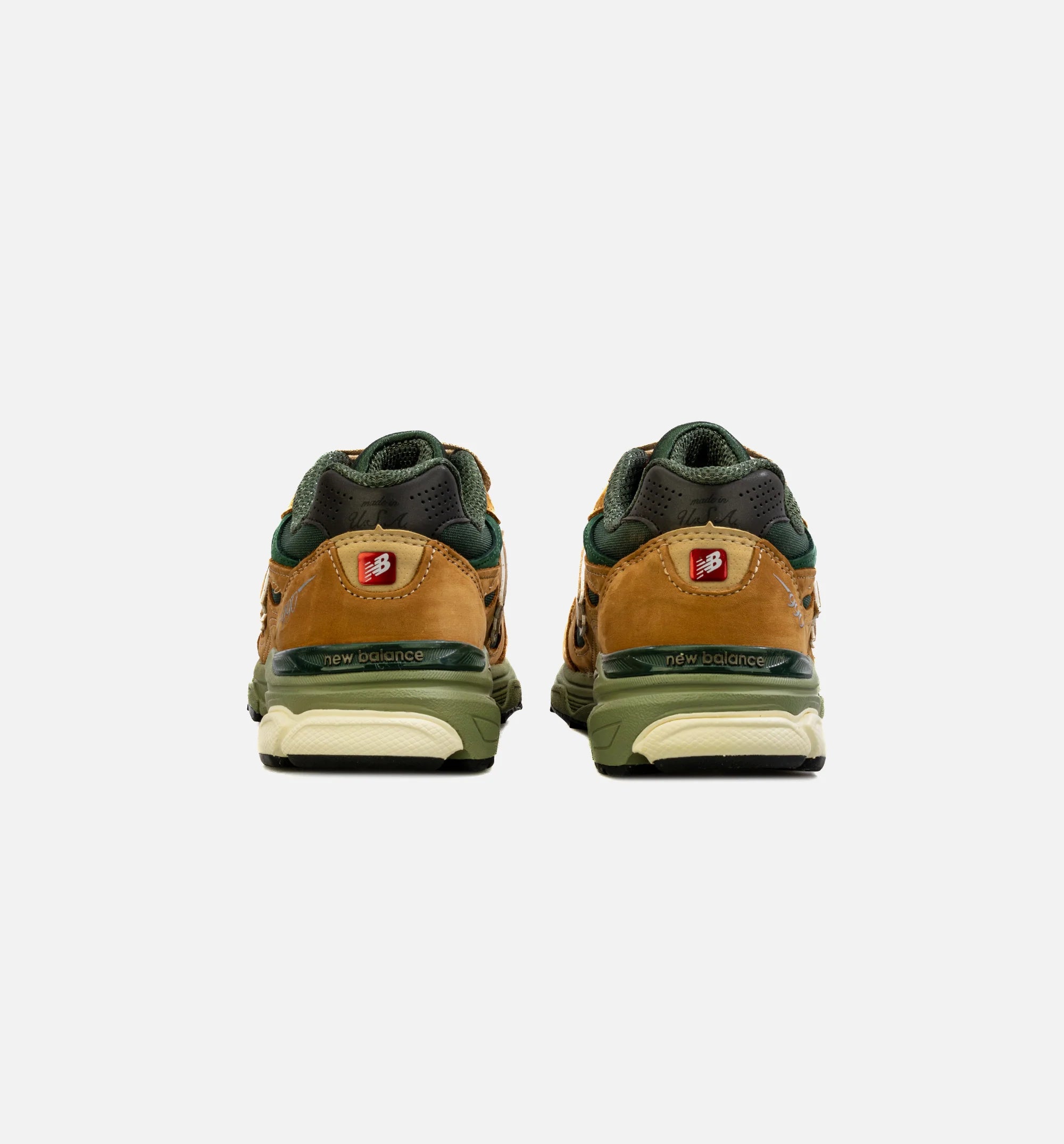 Made in USA 990v3 Mens Lifestyle Shoe Brown Green
