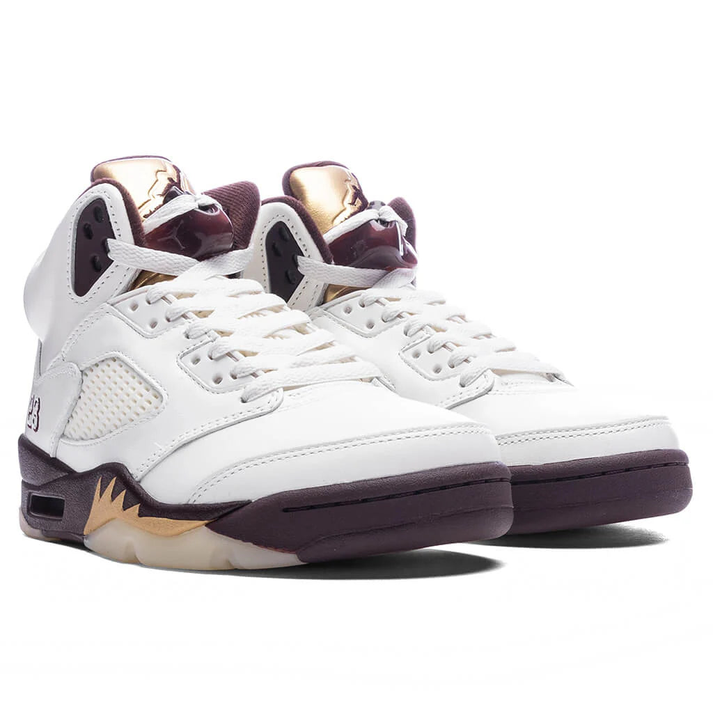 Womens Air Jordan 5 Retro Earth Earth Metallic Gold Sail Muslin