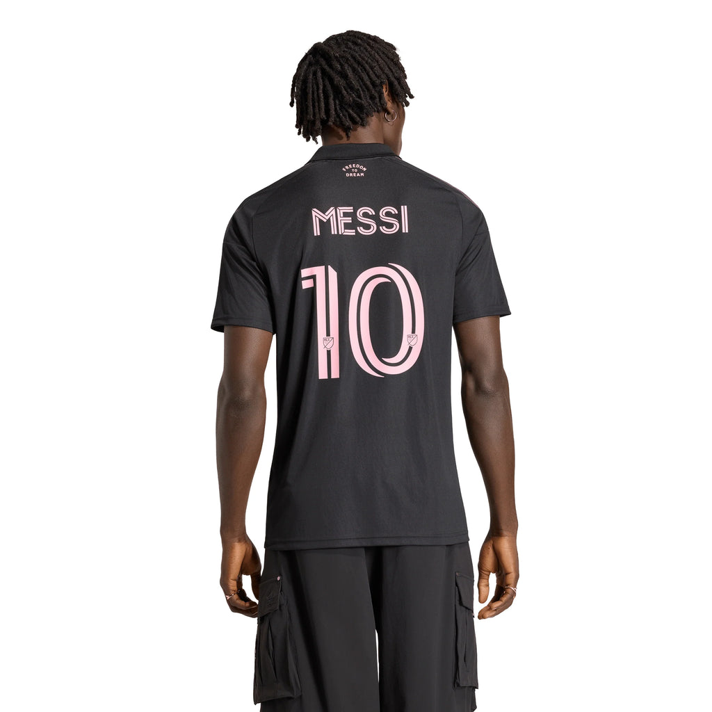 adidas Inter Miami CF Away Messi Mens Soccer Jersey 26 27 Black Pink