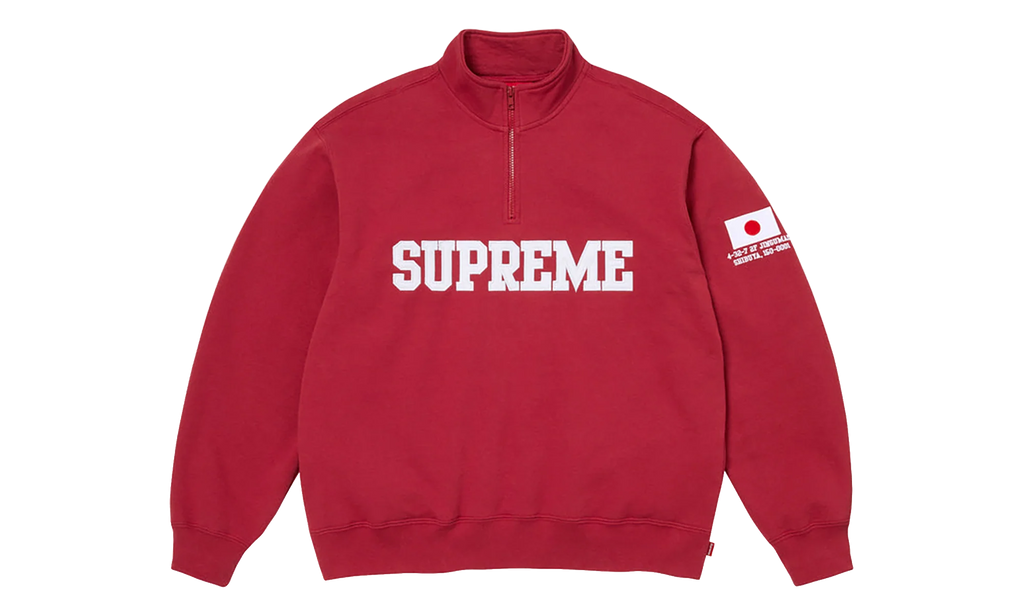 Shop Flag Half Zip Pullover "SS26 - Dark Red - Tokyo" SU27013