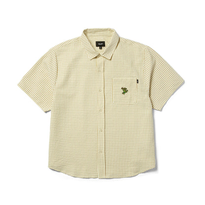 Huf Stuck On You Button Up S S Shirt Natural