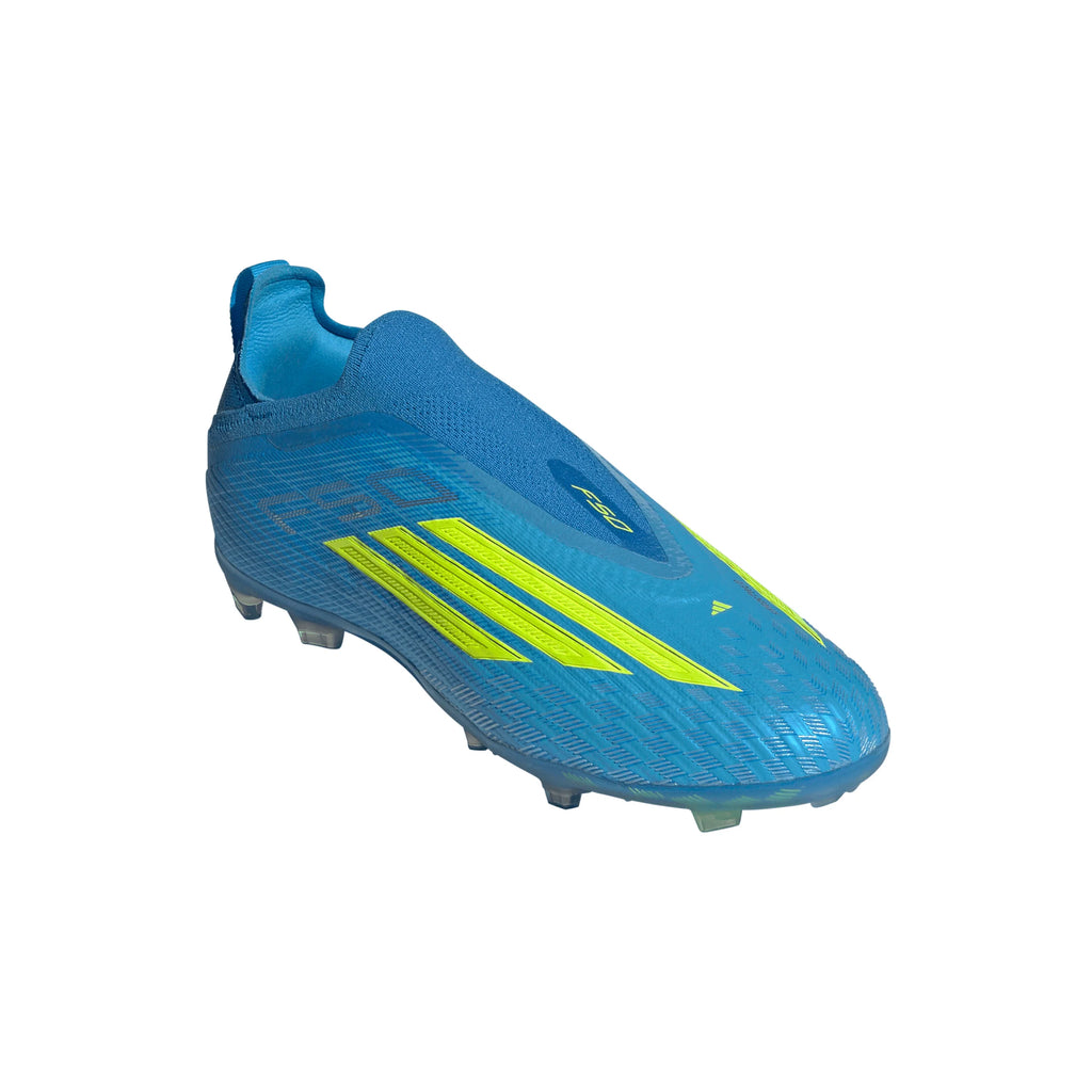 adidas F50 Elite Laceless FG Firm Ground Youth Soccer Cleats Blue Yellow Aqua