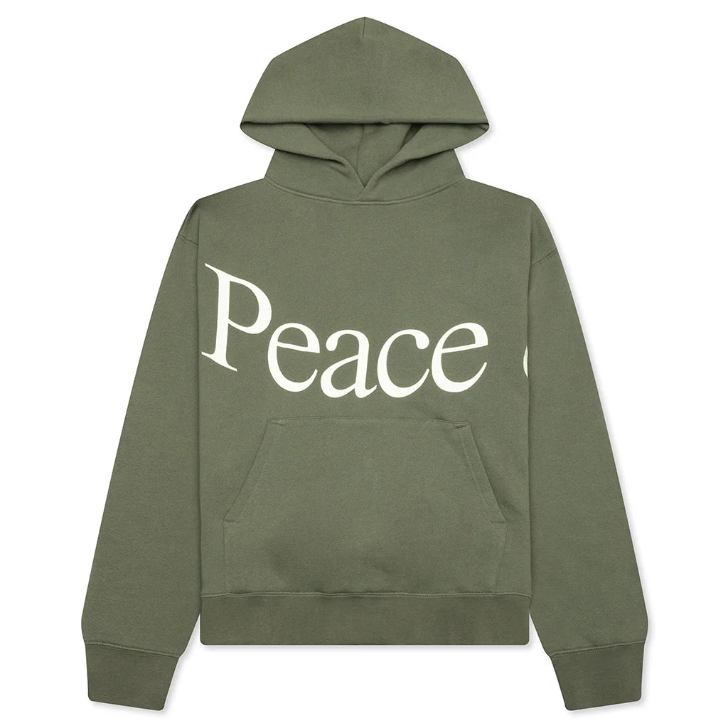 Jumbo Wordmark Hoodie Olive
