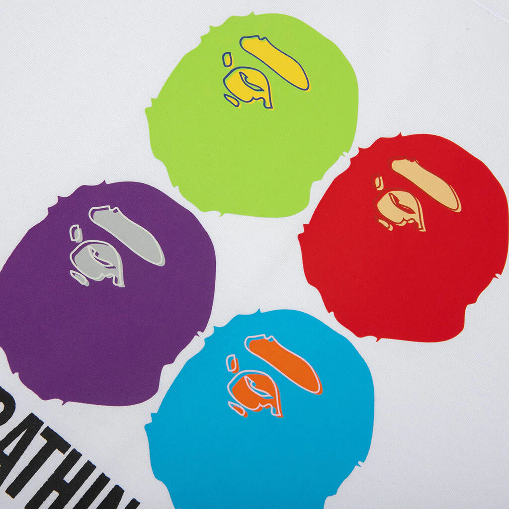 Multi Ape Head By Bathing Ape Relaxed Fit Tee White