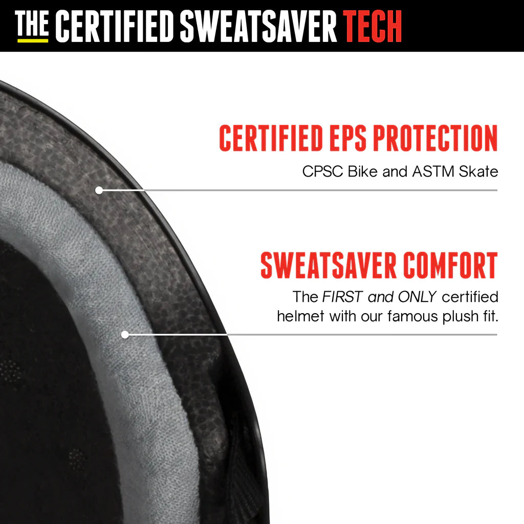Triple 8 Certified SweatSaver Helmet White Matte